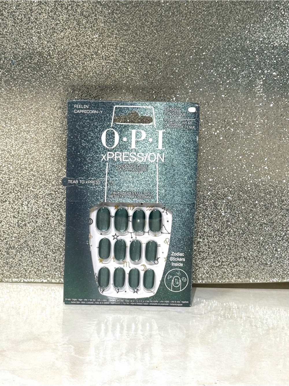 5 for $25 item 🌺 OPI Xpression Press-On Nails in Deep Green Feelin' Capricorn-y